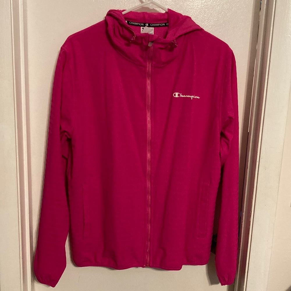 Champion Women’s Lightweight Hooded Wind Breaker (size L)
